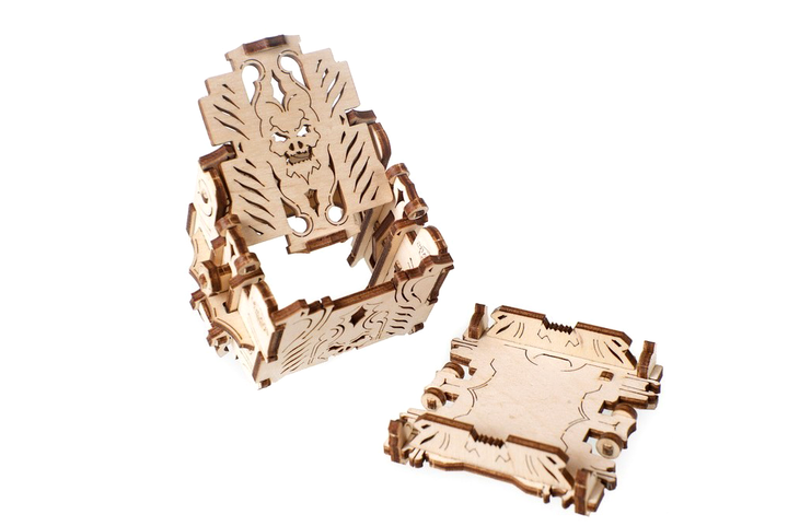 Пазлы деревянные 3D Дайс-Тауэр для настольных игр 4 стакана Ugears MC-6852 - изображение 2