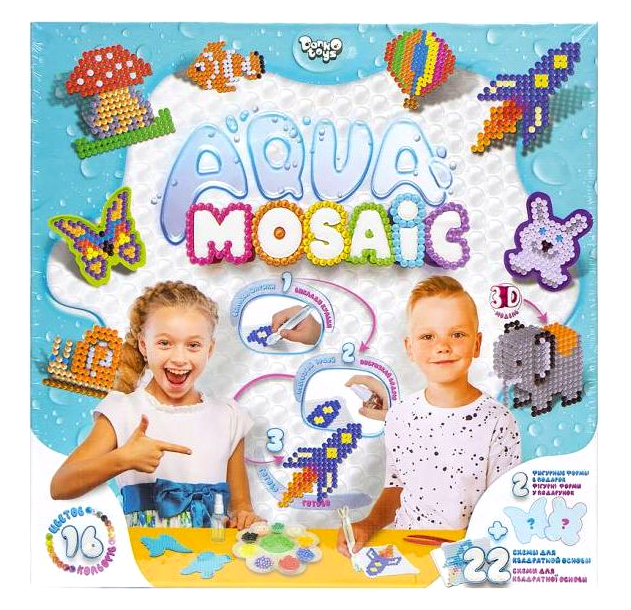Набор для творчества Аквамозаика средняя 6 лет для детей 1 шт Danko Toys MC-5683 - Фото 1 Набор для творчества Аквамозаика средняя 6 лет для детей 1 шт Danko Toys MC-5683 - изображение 1