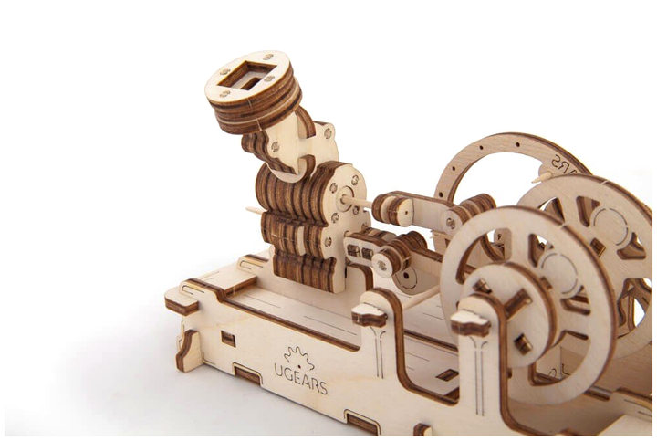 Механический 3D пазл Двигатель 81 деталь для развития мышления Дерево UGEARS MC-4742 - изображение 5