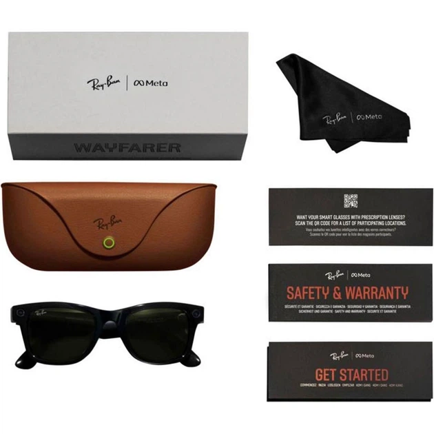 Смарт-очки Ray-Ban Meta Wayfarer Gen2 LargeShiny Black Frame/Clear to Graphite Green Transit.Lens. RW4012 601/1M 53-22 - Фото 6 Смарт-очки Ray-Ban Meta Wayfarer Gen2 LargeShiny Black Frame/Clear to Graphite Green Transit.Lens. RW4012 601/1M 53-22 - изображение 6
