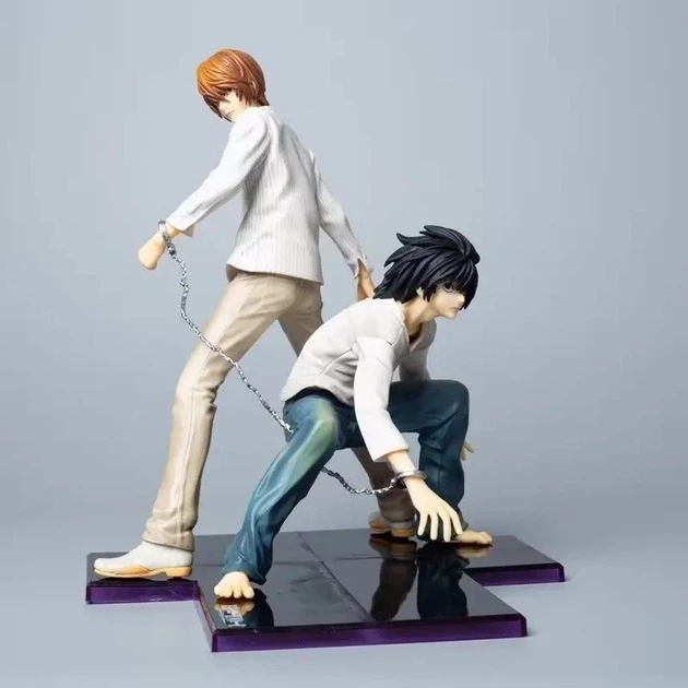 Фигурка Death Note Тетрадь смерти Лайт Ягами Кира и L Рюдзаки 22 см - Фото 4 Фигурка Death Note Тетрадь смерти Лайт Ягами Кира и L Рюдзаки 22 см - изображение 4