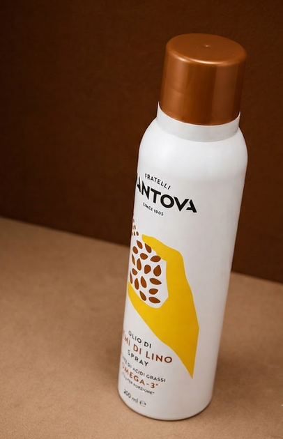 Лляна олія Mantova Extra Virgin Spray 200 мл першого віджиму у форматі спрею для салатів каш і готових страв - Фото 5 Лляна олія Mantova Extra Virgin Spray 200 мл першого віджиму у форматі спрею для салатів каш і готових страв - зображення 5