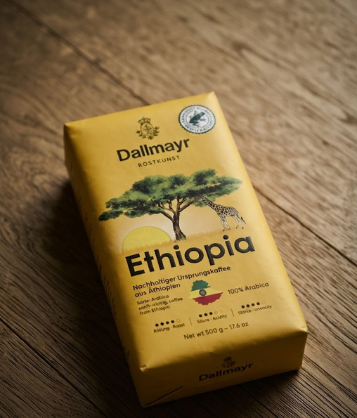 Кава мелена Dallmayr Ethiopia 500 г арабіка середнього обсмажування з квітковими та фруктовими нотками - Фото 9 Кава мелена Dallmayr Ethiopia 500 г арабіка середнього обсмажування з квітковими та фруктовими нотками - зображення 9