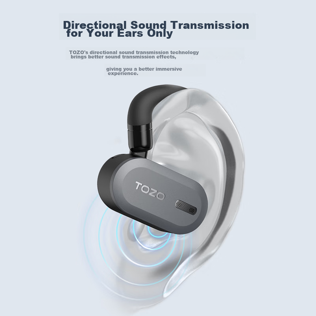 Наушники TOZO Open Ear TWS ENC Black - изображение 3