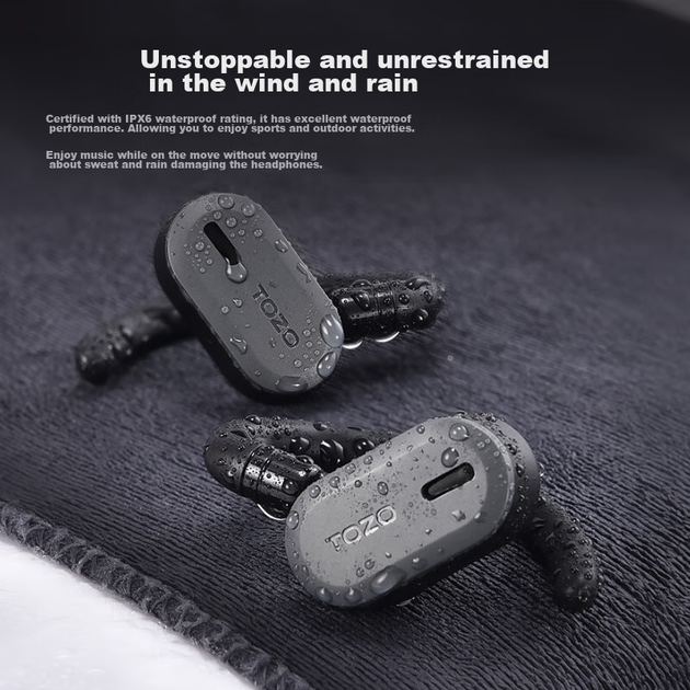 Наушники TOZO Open Ear TWS ENC Black - изображение 5