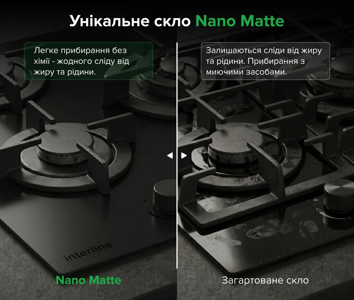 Варильна поверхня газова Interline HGG 540 MGT BB Nano Matte - зображення 4