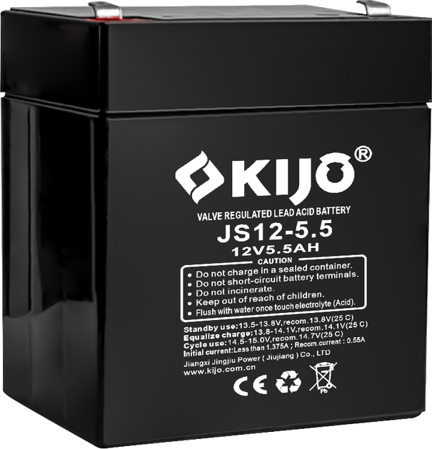 Аккумуляторная батарея KIJO JS12-5.5, 12V, 5.5Ah - Фото 2 Аккумуляторная батарея KIJO JS12-5.5, 12V, 5.5Ah - изображение 2