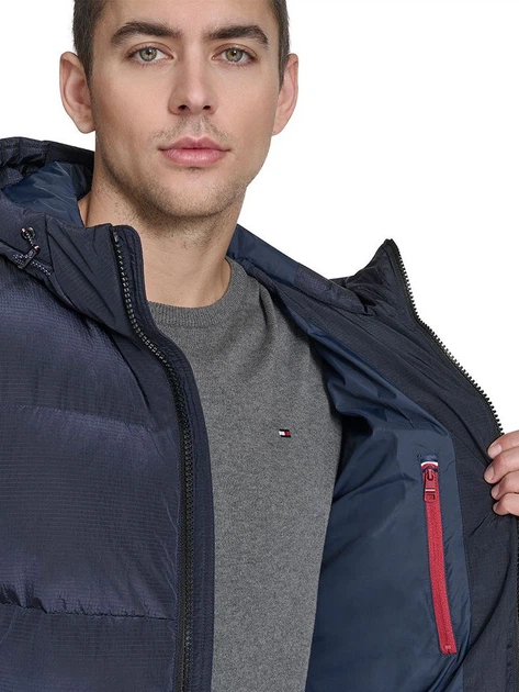 Куртка демисезонная с капюшоном мужская Tommy Hilfiger 640114701 XL Синяя (1160804340) - Фото 7 Куртка демисезонная с капюшоном мужская Tommy Hilfiger 640114701 XL Синяя (1160804340) - изображение 7