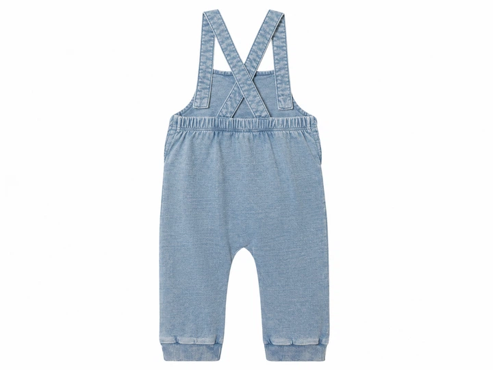 Напівкомбінезон бавовняний для хлопчика Lupilu LIDL 435197 074-80 см (6-12 months) блакитний - зображення 2
