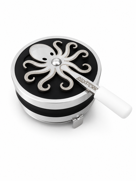 Калауд кальянный Red Stork Octopus экран для углей 4.5см регулятор жара алюминиевый с тефлоновой ручкой на 3 угля - изображение 6