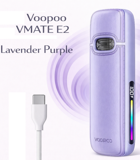 Вейп pod система электронная сигарета Voopoo Vmate E2 Lavender Purple под-система вупу 1500мАч вимейт е2 пурпурный 30Вт - Фото 1 Вейп pod система электронная сигарета Voopoo Vmate E2 Lavender Purple под-система вупу 1500мАч вимейт е2 пурпурный 30Вт - изображение 1