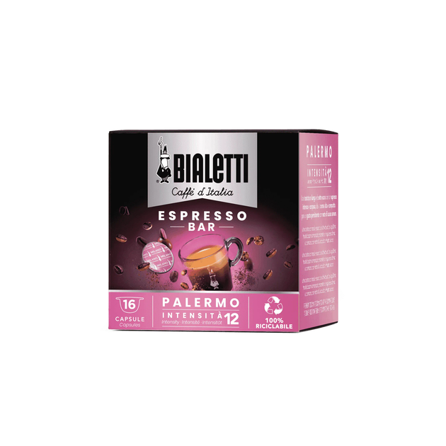 Капсули Bialetti Caffe d'Italia Palermo для кавомашин Gioia, міцний еспресо, 16 шт. - Фото 2 Капсули Bialetti Caffe d'Italia Palermo для кавомашин Gioia, міцний еспресо, 16 шт. - зображення 2