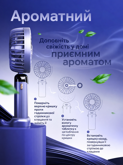 Портативный аккумуляторный вентилятор с мини Jenix N15 USB и 5 скоростями, фиолетовый, Type-C, цифровой дисплей, складной, подставка для телефона, шнурок на шею - Фото 7 Портативный аккумуляторный вентилятор с мини Jenix N15 USB и 5 скоростями, фиолетовый, Type-C, цифровой дисплей, складной, подставка для телефона, шнурок на шею - изображение 7