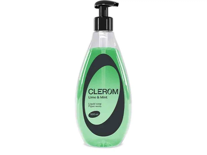 Мило рідке CLEROM 500мл Lime and mint - Фото 1 Мило рідке CLEROM 500мл Lime and mint - зображення 1