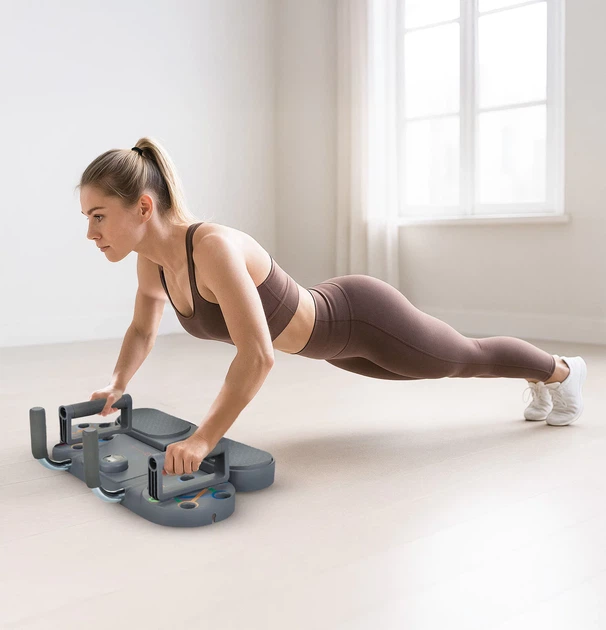Дошка для віджимань Gymtek Multi Push Up G-42672 Сіра (5905884426722) - зображення 13