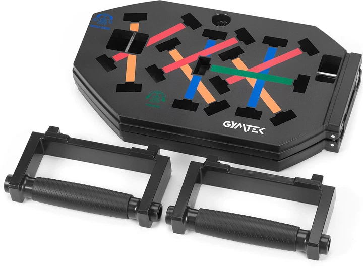 Тренувальна дошка для віджимань з аксесуарами Gymtek G-05331 Чорна (5905399053314) - зображення 8