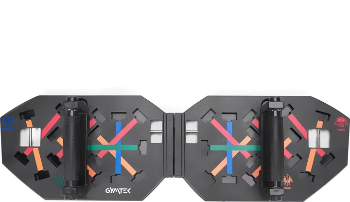 Тренувальна дошка для віджимань з аксесуарами Gymtek G-05331 Чорна (5905399053314) - зображення 9
