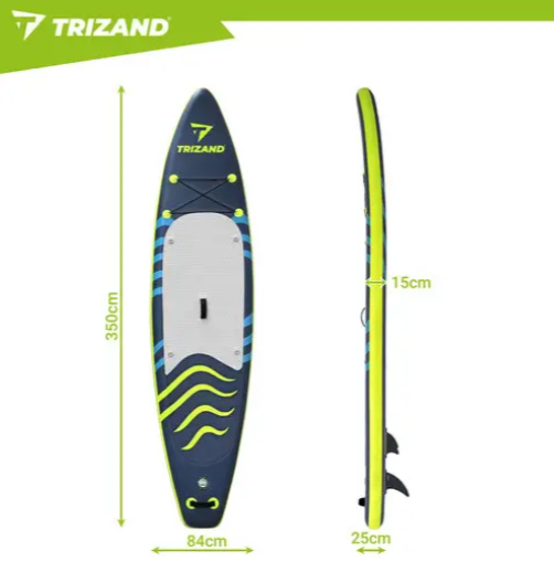 SUP-доска 350 см Trizand 180 кг надувная SUP-доска с насосом и веслом для водных прогулок - изображение 2