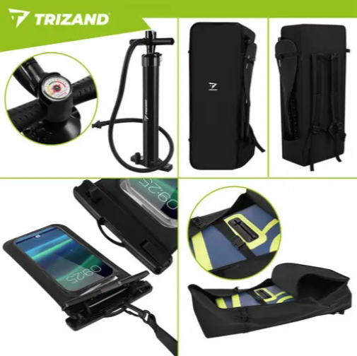 SUP-доска 350 см Trizand 180 кг надувная SUP-доска с насосом и веслом для водных прогулок - изображение 5