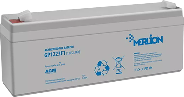 Акумуляторна батарея MERLION AGM 12 V 2.3Ah (GP1223F1) - зображення 2