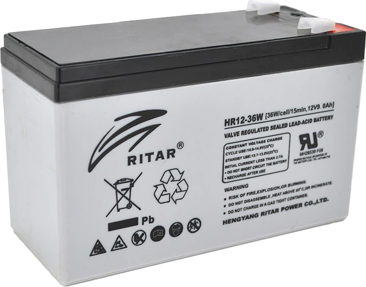 Аккумуляторная батарея AGM RITAR 12V 9.0Ah (HR1236W) - Фото 1 Аккумуляторная батарея AGM RITAR 12V 9.0Ah (HR1236W) - изображение 1