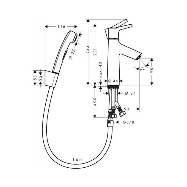 Hansgrohe Talis Select S Смеситель для раковины, хром (72290000) - Фото 2 Hansgrohe Talis Select S Смеситель для раковины, хром (72290000) - изображение 2