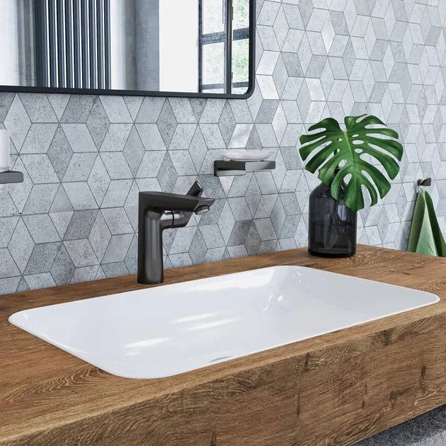 Hansgrohe Talis E 150 Смеситель для умывальника, черный хром (71754340) - Фото 2 Hansgrohe Talis E 150 Смеситель для умывальника, черный хром (71754340) - изображение 2