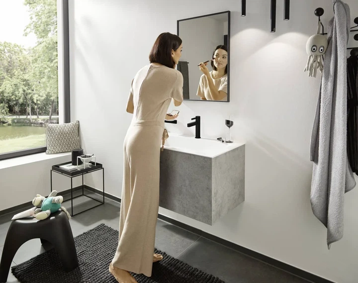 Hansgrohe Finoris 100 Смеситель для умывальника, черный матовый (76010670) - изображение 4