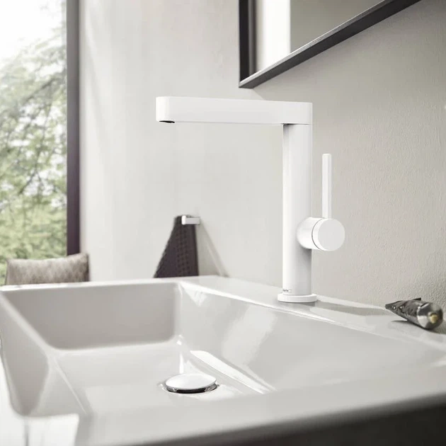 Hansgrohe Finoris 230 Смеситель для умывальника, белый матовый (76060700) - изображение 5
