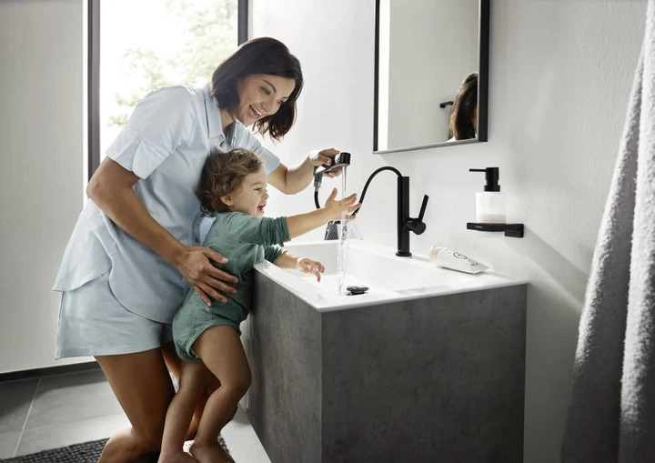 Hansgrohe Finoris 230 Смеситель для умывальника, черный матовый (76063670) - изображение 3
