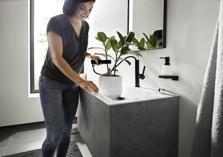 Hansgrohe Finoris 230 Смеситель для умывальника, черный матовый (76063670) - изображение 5