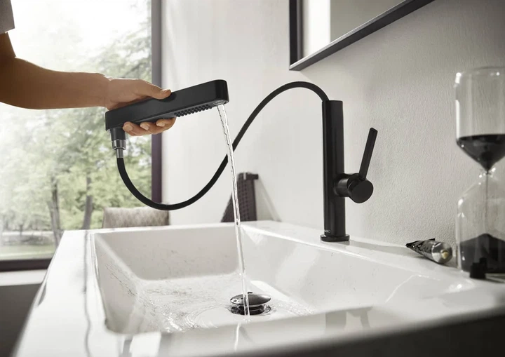 Hansgrohe Finoris 230 Смеситель для умывальника, черный матовый (76063670) - изображение 7
