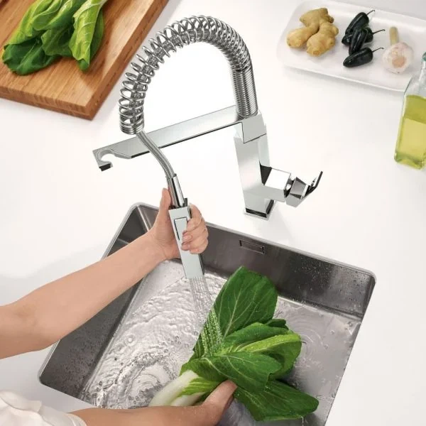 Grohe Eurocube Смеситель для кухни, SuperSteel (31395DC0) - изображение 2