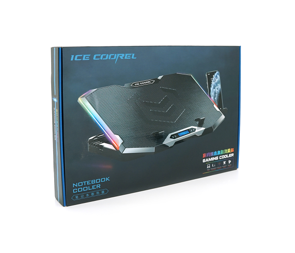 Подставка для ноутбука IceCoorel K10 17" LED display RGB подсветка - изображение 2