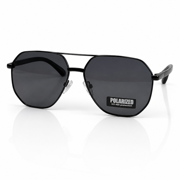 Солнцезащитные очки POLARIZED P333 Авиатор C1 Поляризация Алюминиевая оправа Защита UV400 - изображение 8