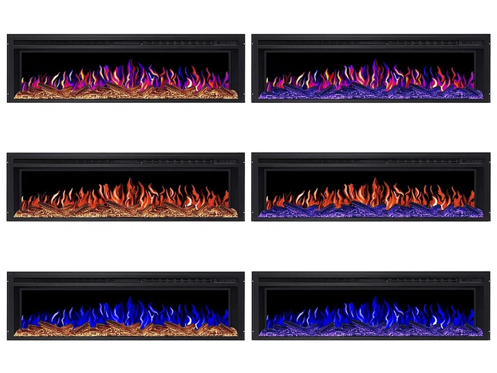 Линейный электрокамин ArtiFlame AF58 Multicolor 3D визуализации пламени 3 цвета со звуком с обогревом - изображение 5