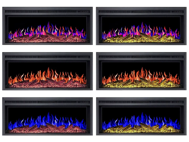Линейный электрокамин ArtiFlame AF38 Multicolor 3D визуализации пламени 3 цветов со звуком с обогревом - изображение 6