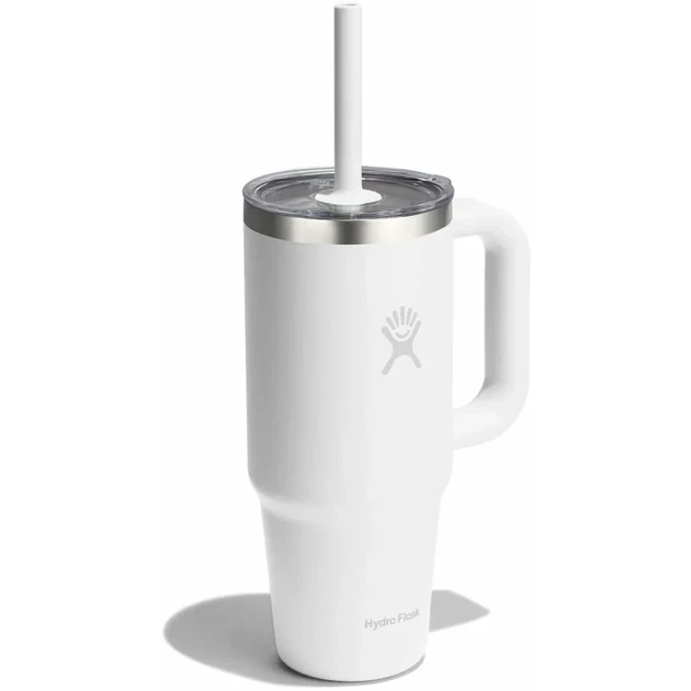 Термочашка Hydro Flask 700 ml Travel Tumbler Clear Lid Білий - зображення 5