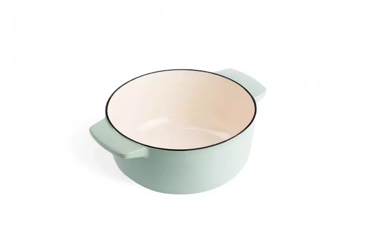 Каструля чавунна з кришкою KitchenAid 22 см 3,3 л колір фісташковий (CC007433-001) - зображення 3
