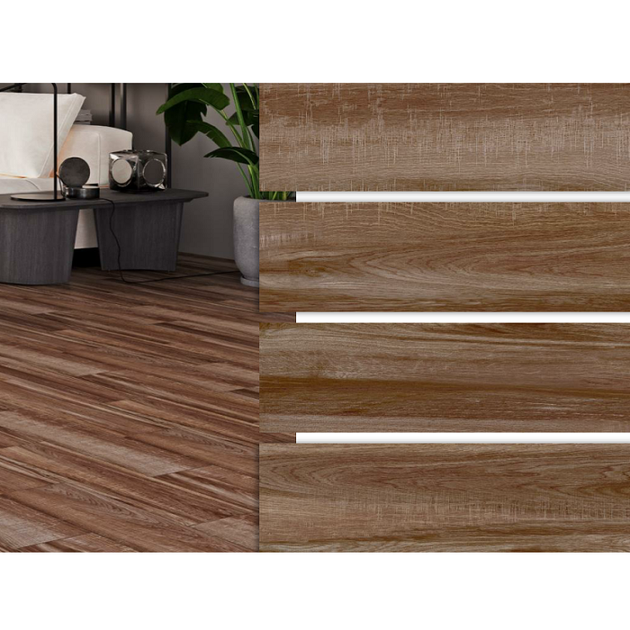 Керамогранітна плитка Cersanit Flaxwood Brown 19x60 - изображение 4
