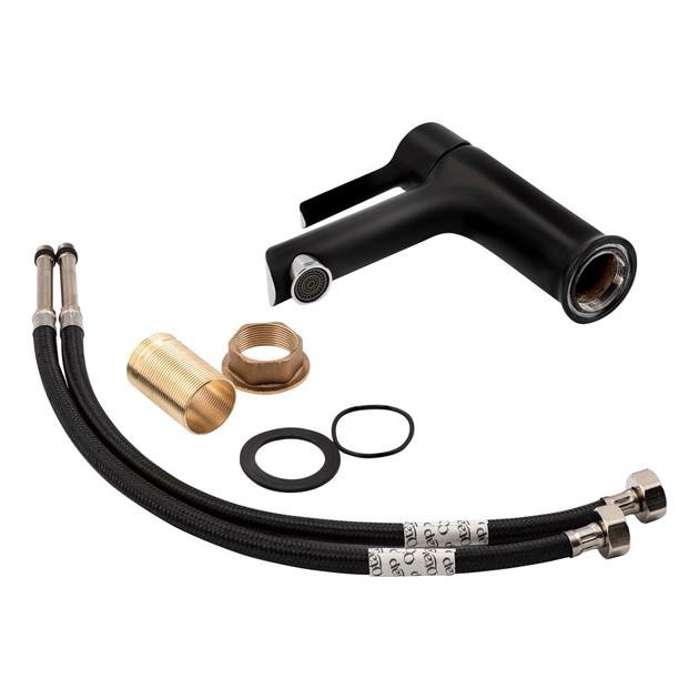 Змішувач для раковини Grand QTGRABCR001F Black Matt Qtap - зображення 5