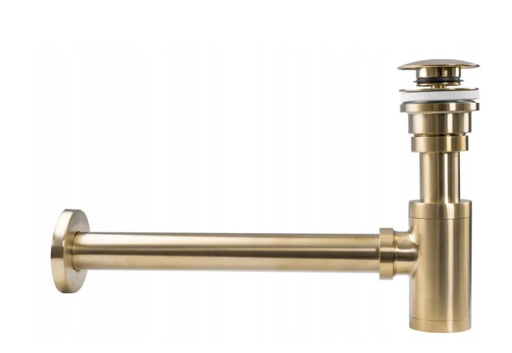 Сифон для раковины REA BRUSHED GOLD универсальный + CLICK-CLACK - изображение 2