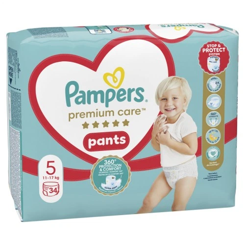 Подгузники Pampers Premium Care Pants Junior Размер 5 (12-17 кг) 34 шт (8001090759870) Pampers 8001090759870 1051392 - изображение 2