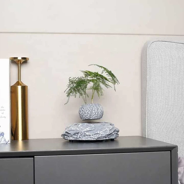 Магнітний левітаційний горщик для рослин HCNT Magnetic Levitating Pot M5B-P Grey - Фото 3 Магнітний левітаційний горщик для рослин HCNT Magnetic Levitating Pot M5B-P Grey - изображение 3