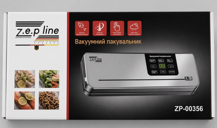 Вакууматор, вакуумний пакувальник з ножем Zepline ZP-00356 - Фото 2 Вакууматор, вакуумний пакувальник з ножем Zepline ZP-00356 - изображение 2