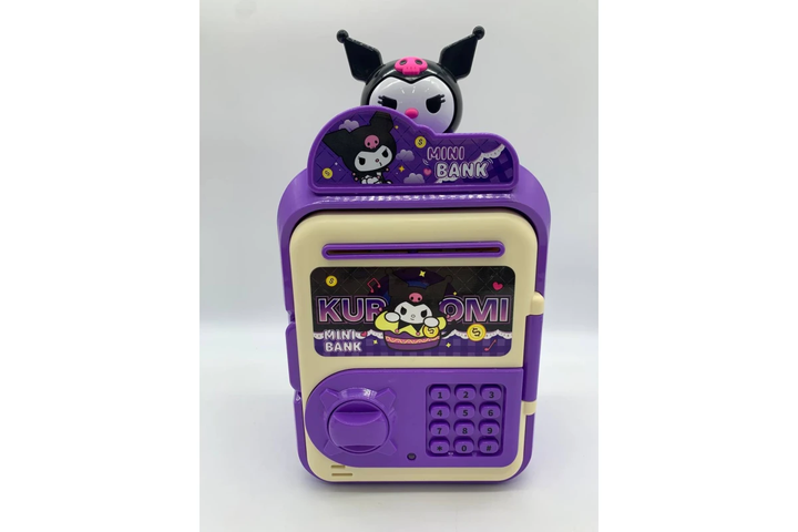 Детский Электронный Сейф-Копилка Mini Bank Kuromi с Кодовым Замком и Купюроприемником Электронный сейф копилка Mini Bank Kuromi - изображение 2