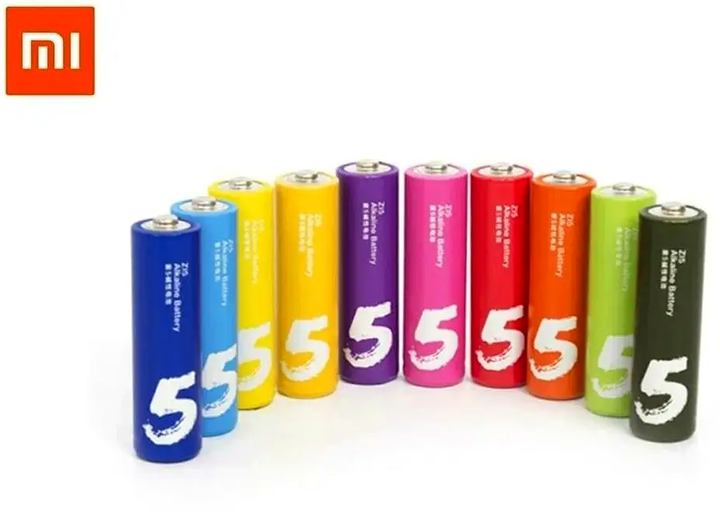 Батарейки Xiaomi Rainbow AA лужні елементи живлення для пультів іграшок і ґаджетів 10 штук - зображення 3