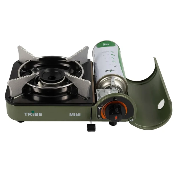 Газова туристична плита Tribe Mini T-HD-0010 портативна одноконфорочна з п’єзопідпалом, кейс - Фото 4 Газова туристична плита Tribe Mini T-HD-0010 портативна одноконфорочна з п’єзопідпалом, кейс - зображення 4
