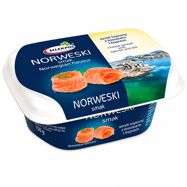 Плавленый сыр Mlekpol Norweski с лососем и кропом 150 г - изображение 2