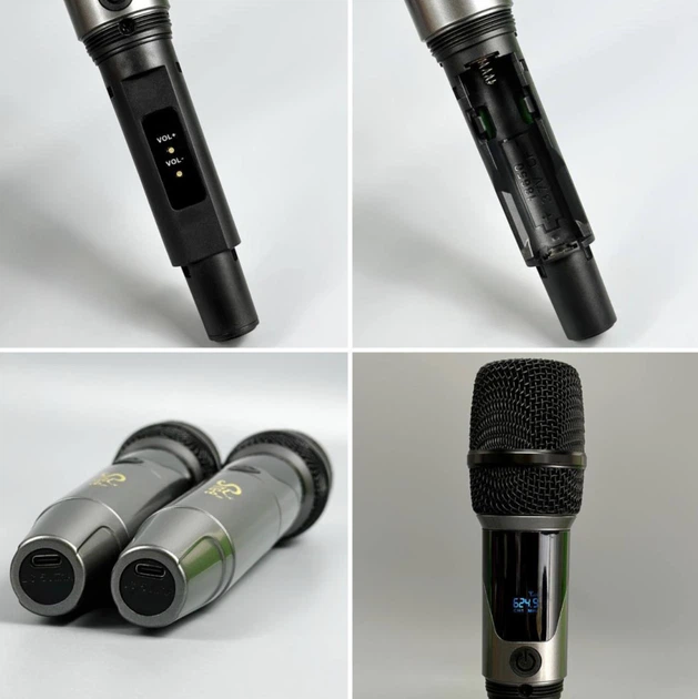 Комплект из 2 беспроводных микрофонов Sing-e ZQS-2M502 для караоке и выступлений - изображение 3